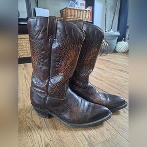 Men's Dark Brown Western Cowboy Boots